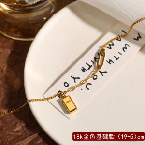 Lắc Chân Gạch Vàng Nhỏ Lắc Chân Nữ Bằng Thép Titan Dài Màu Vàng 18K Cảm Giác Cao Cấp Sành Điệu Mẫu Mới 2024 Không Phai Màu Mùa Hè Cho Nữ