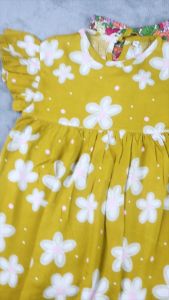 Grosiran Dress Sherena Rayon Premium Motif Bunga Usia 1-6 Tahun