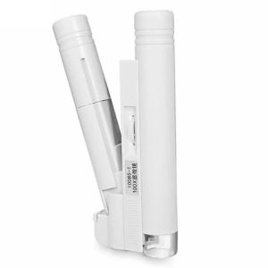 Kính Hiển Vi LED Mini 100X Hai Ống Di Động Dùng Để Quan Sát Sinh Học Không Cần Pin Chất Liệu Nhựa