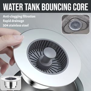 Water Tank Bouncing Core Kitchen Sink Strainer Bounce Core Sink Special Anticlogging Drain Core
