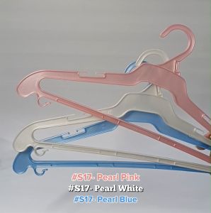 24 pcs FUHO 17" Plastic Laundry Hangers Deluxe Colors #S-17