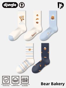 djungle | Cute Cartoon Interesting Internet Celebrities Socks Colorblock with Letters Medium Socks