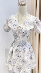 Đầm thiết kế tay bồng chất ren đầm dự tiệc sang trọng Lina Dress