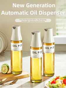 CAIYUNJIA | Auto-Opening No-Drip Glass Oil Bottle Large Capacity