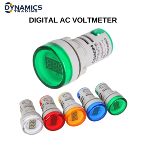 CNAOM Digital AC Voltmeter 22MM Mounting Size 60V-500V Rated Voltage AD16-22DSV