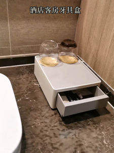 Five-Star Homestay Hotel Disposable Toiletries Storage Box Drawer Type Toothbrush Organizer Nordic Style Plastic Box for Travel