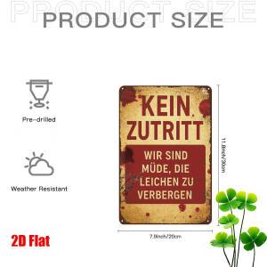 CIFbuy | 2D Metal Sign 8x12 Inch Vintage Wall Art Decor Funny Warning Plaque for Home Bar Garage Man Cave 1 Pack
