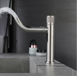 Mitsushi 360° Rotation Stainless Steel Lavatory Faucet Bathroom Wash Sink Faucet