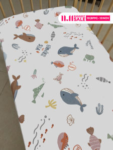 Pure Cotton Baby Bedding Set Crib Mattress Cover Childcare Nursery Bedding A-Class Safety Newborn Childrens Patchwork Bedding