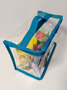 New Arrival Transparent PVC Classified Packet Cosmetics Storage Bag Handbag Wash Plastic Zipper Bag Baby Bag In Stock