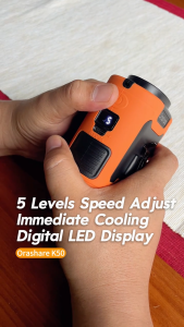 10000mAh Multifunctional Portable Waist Fan 5 Speed Adjustable Hanging Neck Fan Strong Wind With Powerbank and LED Light Up to 40H Cooling Suitable for Outdoor Camping Trip