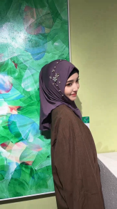 Seashell and small flower embellishments Instant Hijab / Slip On Hijab / Instant Scarve