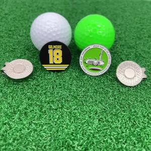 2 counts Happy Gilmore Golf Ball Markers Hat Clips Golf Accessories for Men Father Golf Ball Stamp Funny Christmas golf hat clip