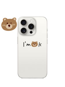 Transparent Silicone Bear Phone Case for Apple 17Promax Cute Cartoon Couple 16Promax 15Pro 14VivoOppo 13 Anime 12 Huawei Xiaomi