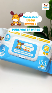 Moose Gear Baby Premium Pure Water Wipes 600s 6PACKS Hypoallergenic Extra thick & Soft