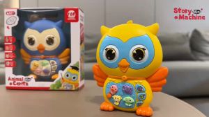REDFIRE TOYS MAINAN EDUKASI DINI PIANO CARTOON OWL LAMPU MUSIK LAGU INDO