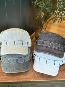 Mũ Lưỡi Trai Denim Cổ Điển Có Khóa Kéo Phong Cách Đường Phố Dành Cho Nữ Mùa Hè Mũ Lưỡi Trai Ngắn Đa Năng Phong Cách Hàn Quốc Mũ Lưỡi Trai Thời Trang
