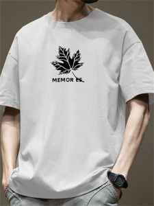 Áo Thun Nam Tay Ngắn Cổ Tròn Rộng Rãi Mùa Hè Thường Ngày Cotton Phong Cách Đường Phố Thời Trang Trẻ Trung Thương Hiệu Hợp Thời Trang