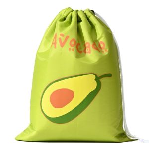 Travel Polyester Aluminum Foil Food Grade Drawstring Storage Bag Refrigerator Freshness Preservation Outdoor Insulation Fruit Vegetable Bag