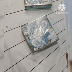 Giftbox Marble Biru - Kotak Kado Hampers - Kotak Souvenir GB048