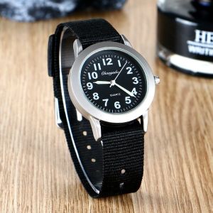 Little Boy Sports Kids Canvas Watch Junior High School and Elementary School Students Quartz Watch Waterproof Minimalist Luminous Needle Electronic Waist Watch