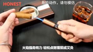 New Pen Spray Gun Jet Butane Candle Lighter Metal Gas Kitchen Welding Torch Turbo Windproof Cigar Pipe Lighter Cigar Accessories