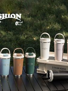 BIZE | Large Capacity Stainless Steel Insulated Tumbler with Double Drinking Straws