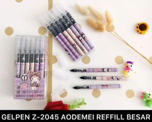 DE ROYALE - Aodemei Pulpen Gel / Gel Pen 0.5 Mm Warna Hitam Motif Sanrio Isi 12 Pcs