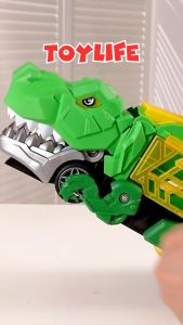 Đồ chơi khủng long nuốt xe ô tô tặng kèm 6 xe cho bé khủng long nuốt chửng siêu xe khủng long ăn xe TOYLIFE