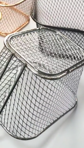 ตะกร้ารองทอดเฟรนช์ฟรายส์ ใส่อาหาร ถาดรองใส่อาหาร ตกแต่งจานอาหาร KC28