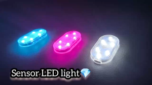 Mini LED Sensor Light Car Interior Super Bright Rechargeable Magnetic Lamp Wireless Lampu Kereta USB Light 磁吸感应车内灯