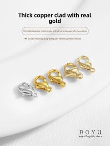 Handmade DIY Gold Plated Lobster Clasp Jewelry Accessories Color Retention Necklace Bracelet Ending Connector Material
