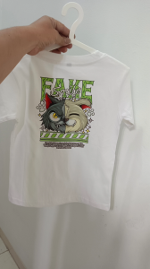 Kaos baju atasan anak laki laki usia 2 - 14 Tahun Motif Distro terlaris katun combed 30s Fake smile