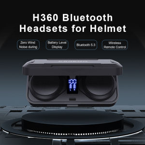 CAREUD H360 LED Premium Bluetooth 5.3 Motorcycle Helmet Headset Zero Wind Noise Call Standby 50hours with Remote Control System Global First Edition