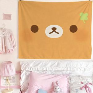 VIKAMA Hoạt Hình Gấu Bông Treo Tường Thảm Polyester Mềm Mại Bền Đẹp Treo Nghệ Thuật Cho Phòng Ngủ Trang Trí Phòng Khách Động Vật Dễ Thương Polyester