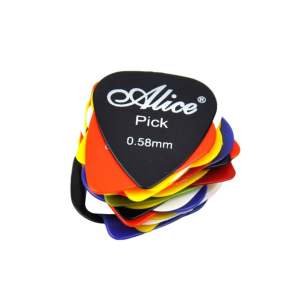 ของแท้ 100 % ปิ๊กกีตาร์Alice ชุด 10 ชิ้น วัสดุอย่างดี ปิ๊กกีต้าร์ รุ่น AP-100P ผิวมัน ดีดสนุก ลื่นไหล ไม่หลุดมือง่าย