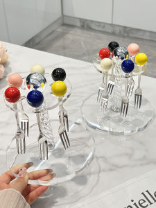 ชุดตะเกียบผลไม้เซรามิกหรูหราพร้อมกล่องเก็บของสำหรับใช้ในบ้าน ตะเกียบผลไม้สแตนเลสสำหรับเด็ก ชุดตะเกียบผลไม้แบบพกพา