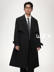 Loose Double Layer Mens Windbreaker Korean Style British Style Black Jacket Spring Autumn New Arrival Polyester Fiber