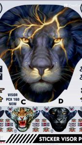 Stiker Visor & Windshield Honda PCX 160 New Karakter