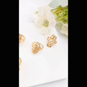 CINCIN TITANIUM DUBAI DESAIN MODEL PERMATA ZIRCON ANTI LUNTUR & ANTI KARAT (COD)