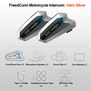 FreedConn | Freedconn Motorcycle Intercom Helmet Bluetooth Headsets Handsfree Communicator Up to 6 Riders Interphone Music Share