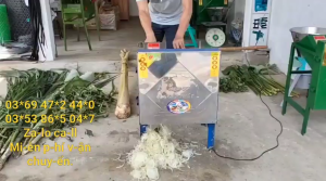 Máy băm cây cỏ voi thái chuối inox công suất 15kw lõi đồng