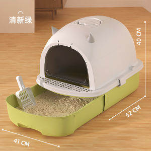 Large Open Top Cat Litter Box Drawer Odor Control Cat Toilet for Kittens Pet Supplies Cat Sand Box Cat Urinal Mat
