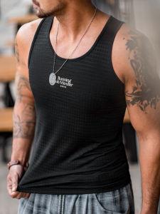 Áo Vest Chạy Bộ Thoáng Khí Màu Đen Cổ Tròn Mùa Hè Maden Phong Cách Mỹ Cổ Điển Rộng Rãi Thoáng Khí Nhanh Khô Mát Mẻ