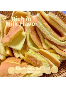 Freshly Made Large Quantity Sponge Cake Edges Snack