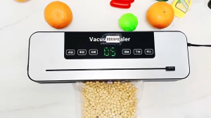 Food Vacuum Sealer High-speed Fully Automatic Vacuum Sealing Machine with Dry/wet Modes 65kpa Strong Suction Fast for Efficient