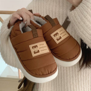 Warmth And Style: Womens Casual Slip-On Shoes with Lamb Fur Thick Bottom Winter Fashion Retro Bread Cotton Shoes Anti-Slip