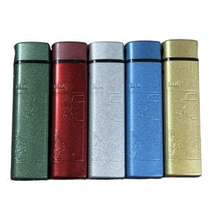 Combo 5 cái Quẹt khò Bật lửa khò chống gió tia mạnh vỏ kim loại nhám HD 241 nắp Bật Gas