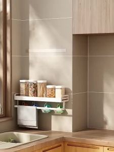 Non-drilling Wall-Mounted Multipurpose Kitchen Organizer