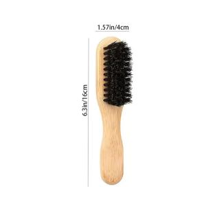 Boar Bristle Slick Back Hair Brush for Sleek Ponytail Bun & Smoothing Baby Hairs Flyaways Edge Control - Backcombing & Teasing